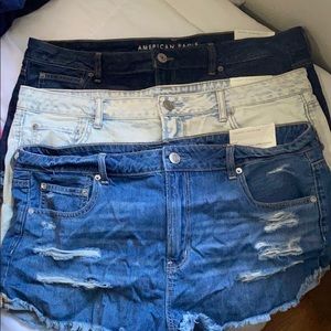 3 pairs of American Eagle jean shorts